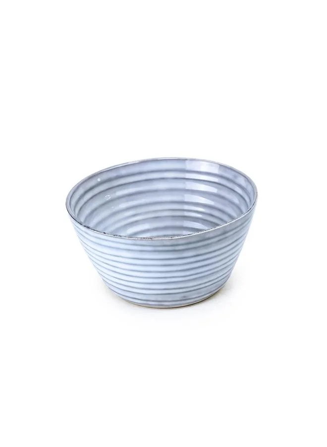 كويزين أرت وعاء تيا حجري فاخر - 15 سم، أزرق